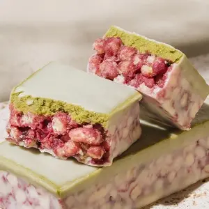 FIBOO Double Layer Protein Bars, Matcha Strawberry Flavor, 5pcs