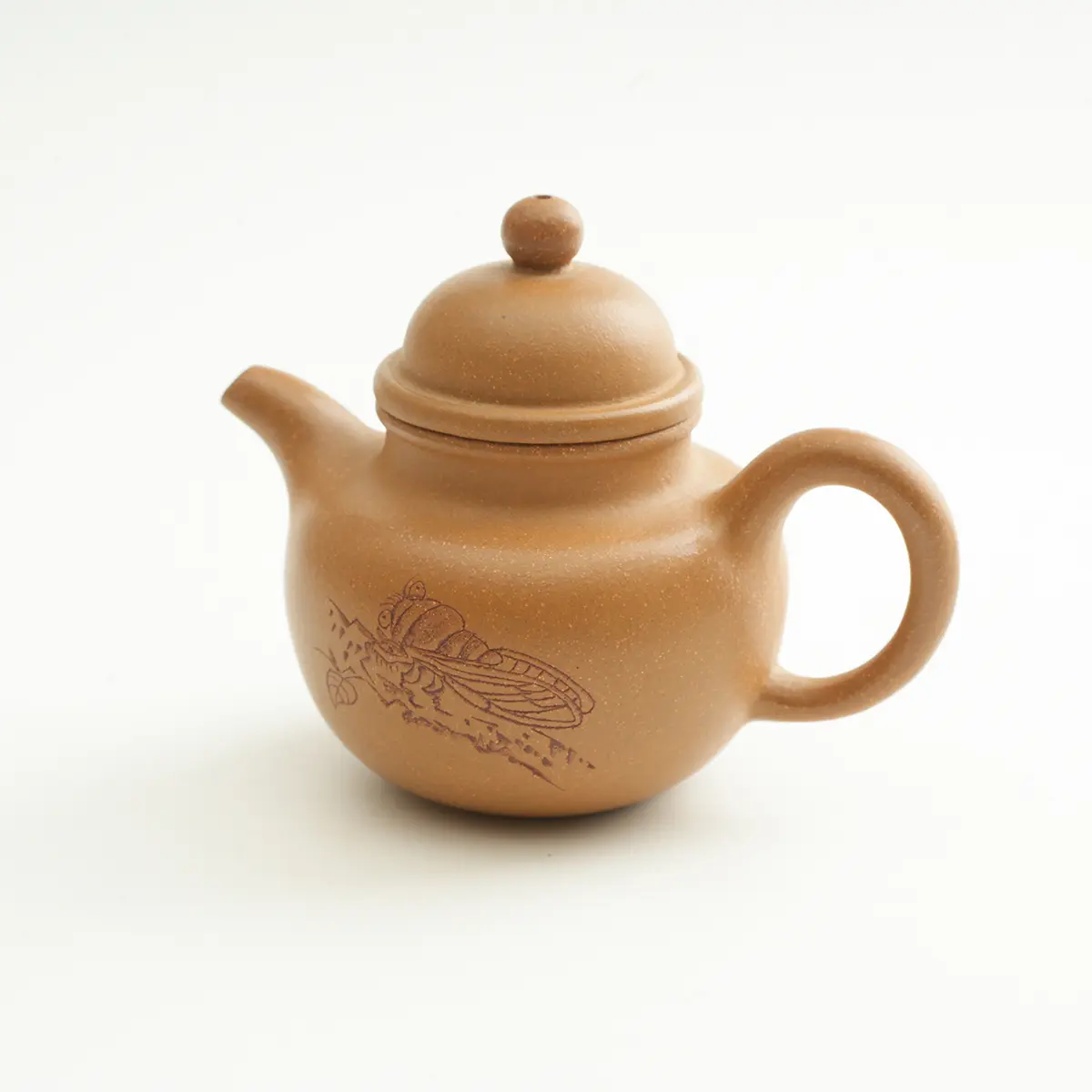 [CHN]Handmade Yixing Zisha Teapot 130cc | Golden Duan Clay Duo Qiu Shape | Chinese Kungfu Tea Pot