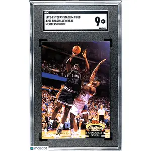 1992 Topps Stadium Club Shaquille O'Neal Members Choice #201 SGC 9