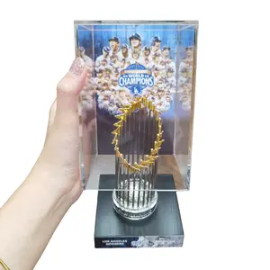 2025 Baseball trophy with display case, NEW World Series Baseball Championship Trophy Set, Dodges Beautiful Display Box, Perfect Sports Award Replica, Ideal Gift for Baseball Fans