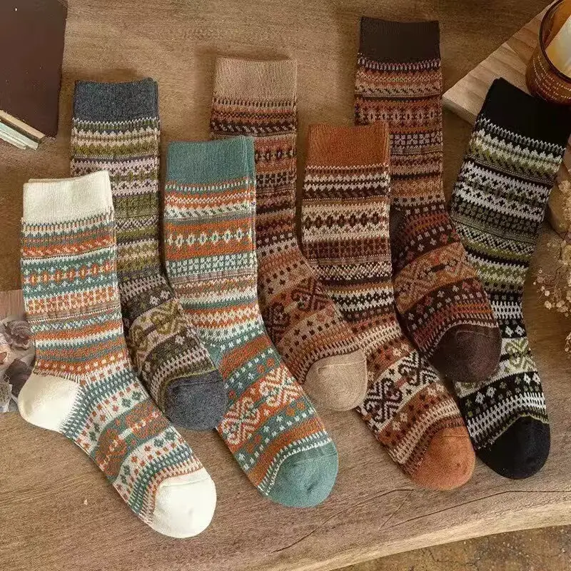 7 Pairs summer socks for women – vintage style soft Retro Style, stocking stuffers,boot socks for women,for spring & summer, Daily Wear,bombas socks