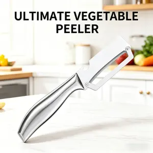 Stainless Steel Vegetable Peeler Ergonomic Anti-Slip Handle Thick Sharp Blade Home Kitchen Fruit Vegetable Peeling Tool