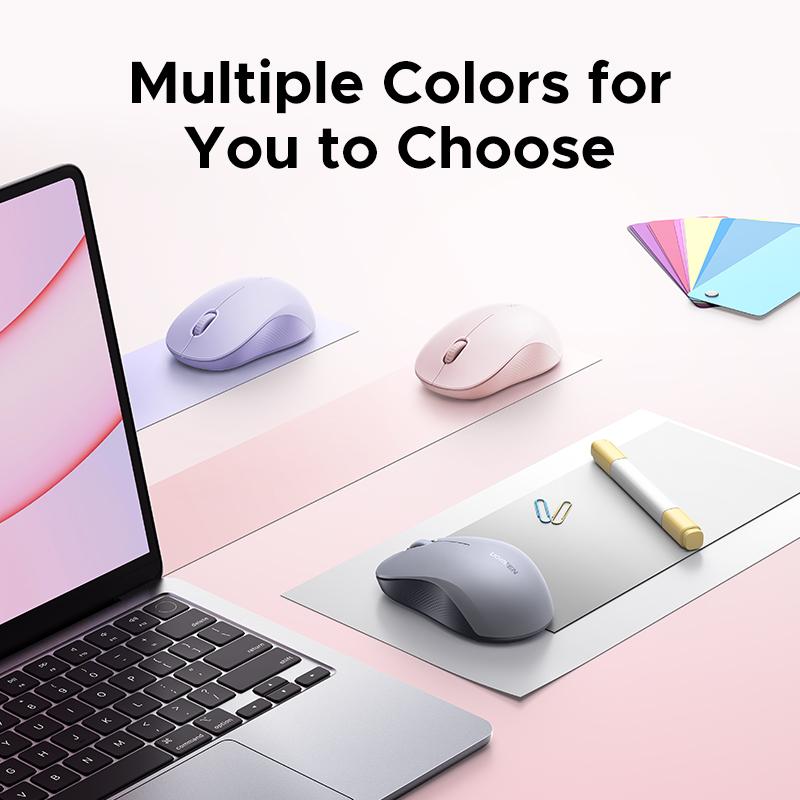 UGREEN  Wireless Bluetooth Mouse Laptop Mice Portable(BT5.0 and USB 2.4G) Dual Mode Connection Silent Slim Computer Mouse for Laptop/iPad Tablet/Apple MacBook/PC