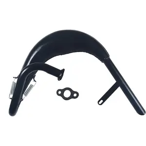 Performance Exhaust Muffler Expansion Chamber Pipe Silencer Gasket for 2 Stroke 50cc 66cc 80cc 100cc Engine Gas Motorized Bicycle Motor Bike