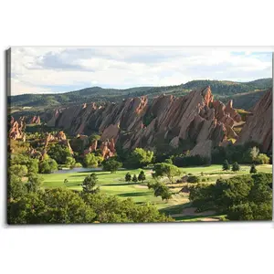 Denver Golf Course Colorado Arrowhead Golf Canvas Wall Art Decor Paintings Pictures for Bedroom Wall Decor Above Bed Living Room Wall Decoration Bathroom Office Artwork
