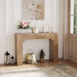 Garvee 47-Inch Rectangular Wooden Console Table, Heavy Farmhouse Sofa Table for Entryway, Hallway, Living Room, and Behind Sofa, Rustic Wood Finish