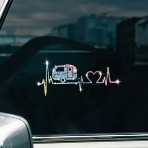 ECG bus pattern stickers are suitable for cars, motorcycles, laptops, windows, walls, and other multifunctional home decoration accessories Car Decals