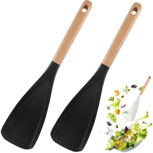 Easy-to-clean kitchen tool, Cedar and Ash Spoon, Multifunction Spatula Cooking Spoons, 3 in 1 Spatula Spoons Silicone, Makes Stirring, Scooping & Serving Much Easier Kitchen Tool Nonstick kitchen gadgets kitchen accessories