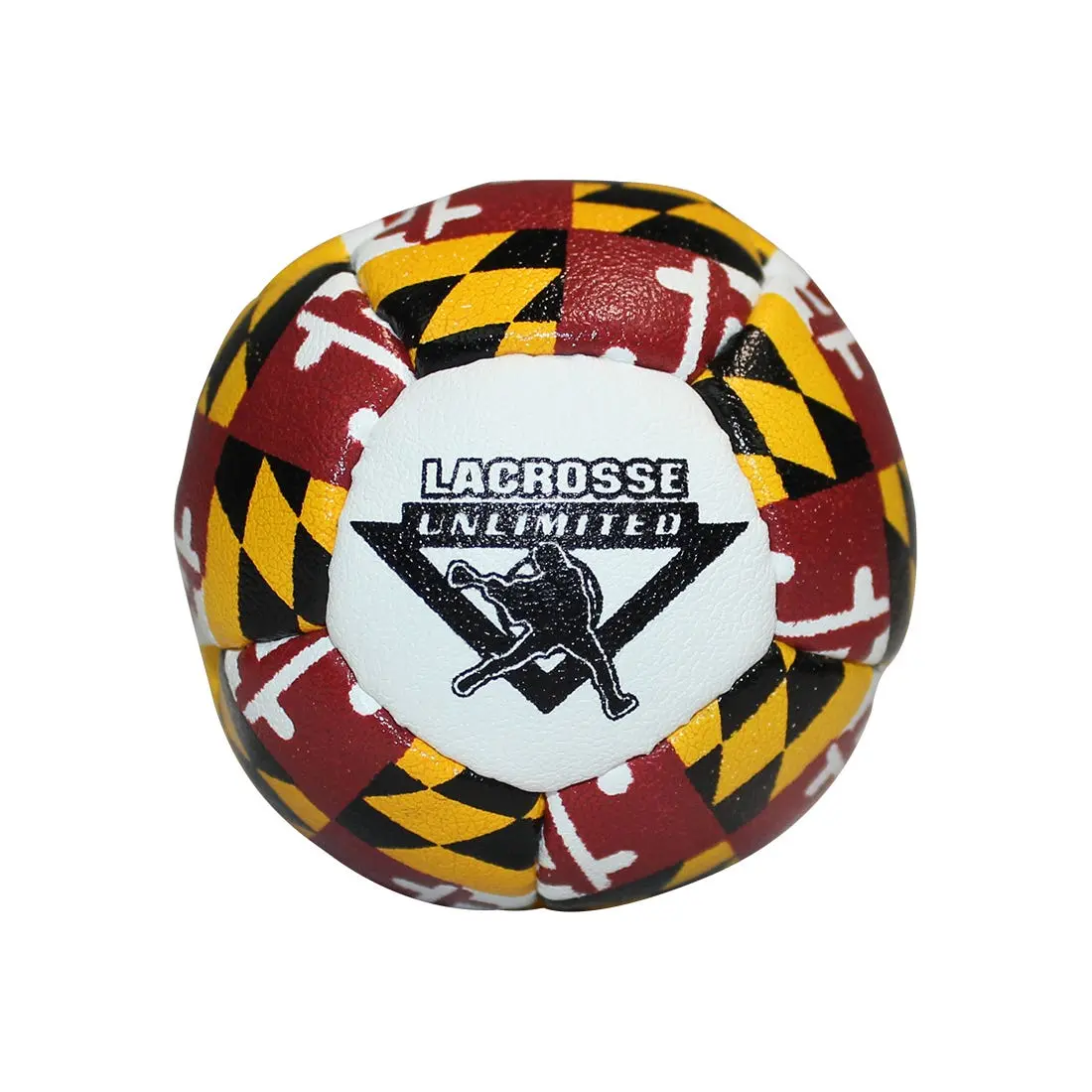 Swax Lax Lacrosse Training Ball - Maryland Flag Design, Highly Durable, Mimics Regulation Weight, Ideal for Shooting at High Speeds, Mimic Regulation Weight, Regulation Dimen.