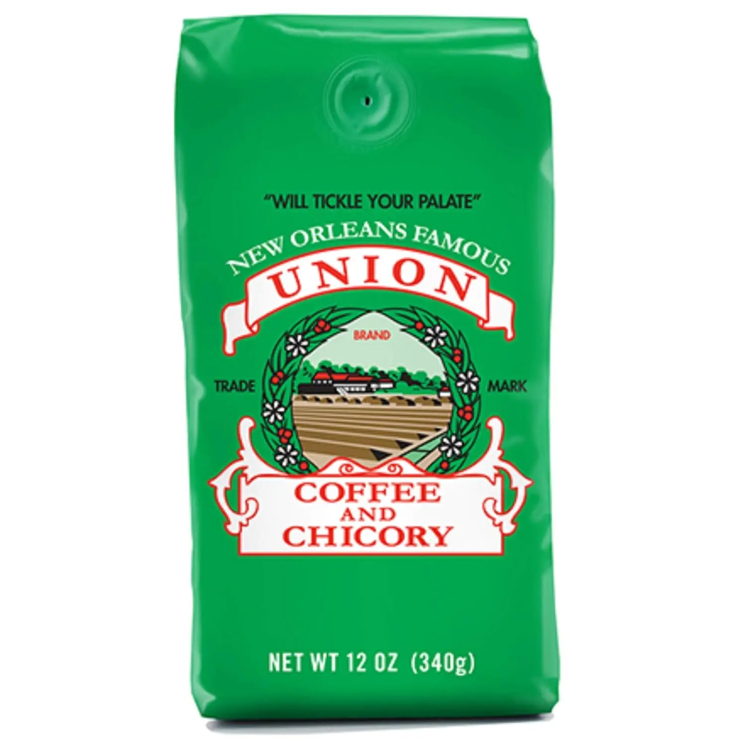 French Market Ground Coffee with Chicory, Union Coffee Beverage, 12oz (Pack of 1) Beverage