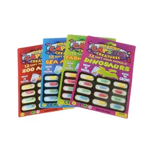 Water Expandable Capsule Sponge Toys, Magic Pill Shape Growing Water Toys for Kids, Creative Novelty Absorbent Sponge Toys | Perfect Gift & Party Favors