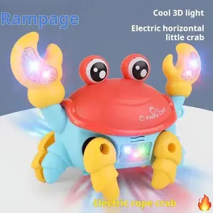 Crawling Crab Toy ,Walking Moving Toys for Kids,Children's Electric Little Crab Toy with Sound and Light Interactive Music Gifts