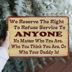 Aluminum Home Bar Cafe Man Cave Wall Decor, Funny Vintage Humorous Durable Metal Sign for Indoor Retro Room