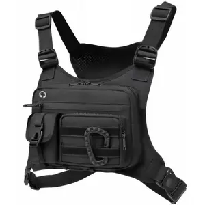 Men's Tactical Chest Vest Bag - Active EDC Pack with Anti-Theft Zippers, Waterproof Fabric for Cycling, Running Outdoor Organization Equipment
