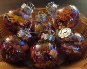 Dried Flower Wish Ball Ornament