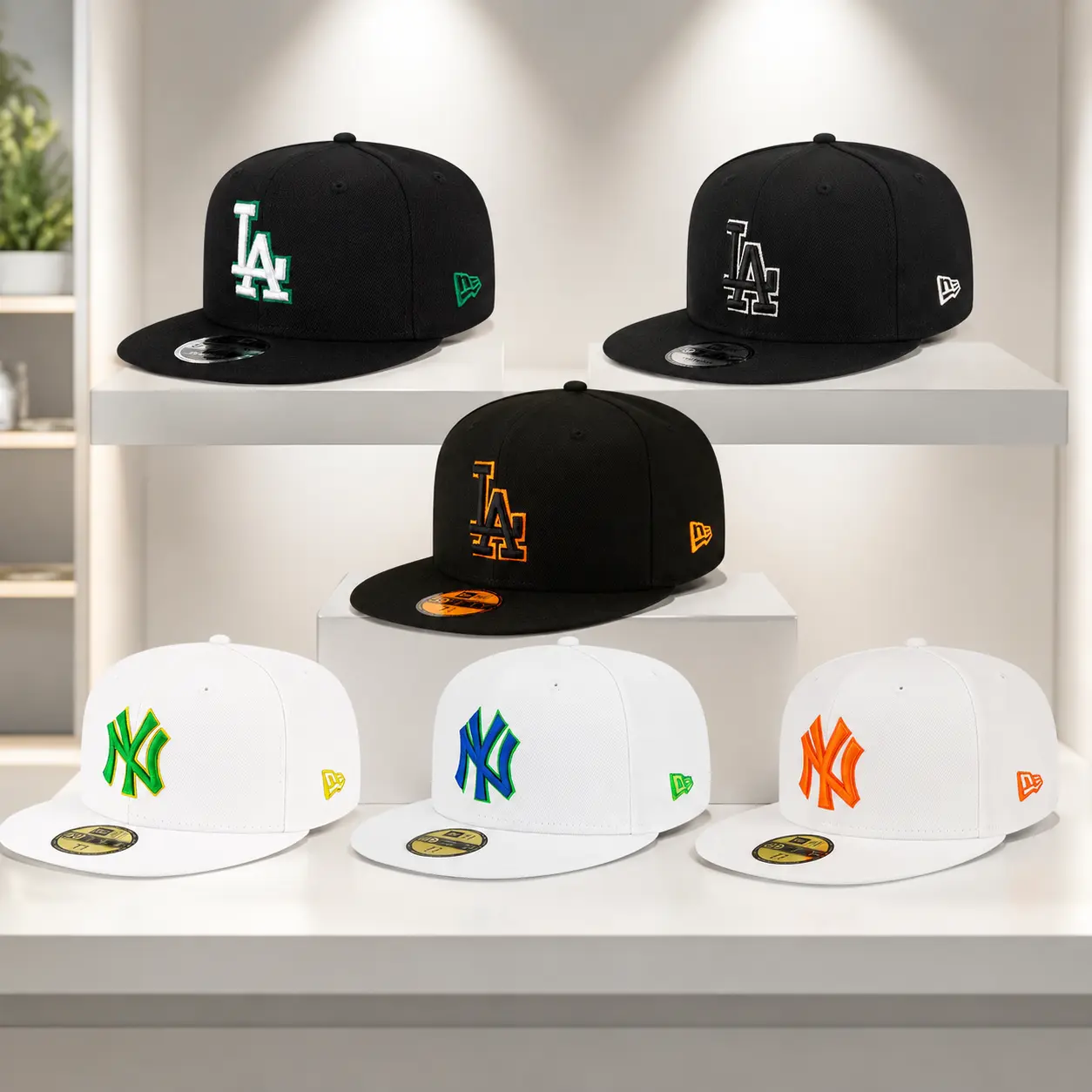New Era MLB 59FIFTY Snapback Cap - NY Yankees/LA Dodgers Anniversary Patch, Unisex Classic Sport Streetwear, Adjustable Collectible Sports Headwear