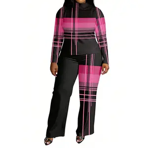 Trendy Women’s Lounge Set – High Neck Split Top & Wide Leg Pants – Flowy, Comfortable, and Fashionable, Ideal for Street Style and Cozy Autumn & Winter Looks, Perfect for Casual Days, Travel, and Everyday Wear, Whether Running Errands or Relaxing