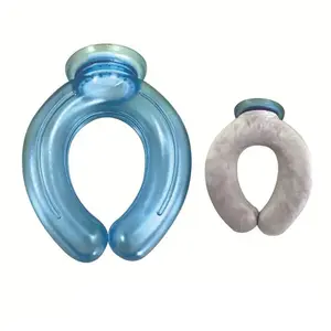 Insulated U-Shaped Neck Protection PVC Hot & Cold Water Bag with Knitted Fabric Cover, for Outdoor Sports & Eye Compress Use