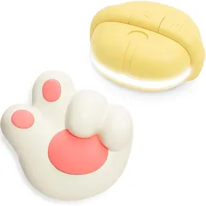 Cat Paw Doorbell, Cute Anime Wireless Doorbell 1000ft Wireless Range, 38 Musical Ringtones Adjustable Volume, Mute Mode with LED Flash Pink Door Bell for Girl room, nursery, Classroom