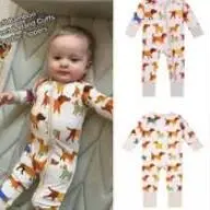 EllivviBebe Bamboo Viscose Newborn Baby Pajamas Sleepers Two Way Zipper Romper Super Soft Kid Boys Girls Clothes Pjs Toddler Sleepwear with Fun Lemon Print 95% Bamboo Viscose