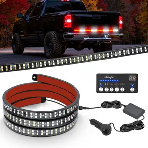 Nilight 60 Inch Strobe Light Strips with Controller, 384LED Flashing Safety Rear Window Tailgate Lights for Truck Trailer Construction Plow Pickup Tow SUV Vehicles, Red White summervibes