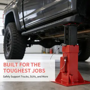 22 Ton Heavy Duty Pin Lock Jack Stands, 2 Pack – Quick-Adjust 13-19.68 Inch Height – Industrial Support for Trucks, RVs, Trailers – Professional Garage Equipment