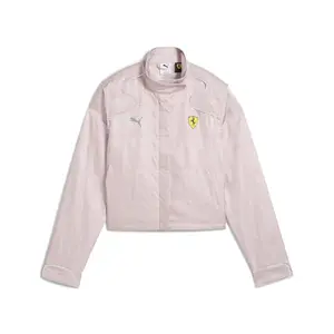 PUMA Womens Scuderia Ferrari Premium Racing Jacket Athletic Outerwear Casual - Pink