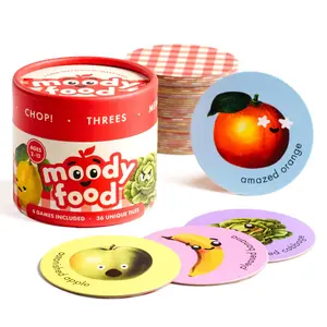 Moody Food - Family Game Night Card Game Set with 6 Classic Card and Table Games