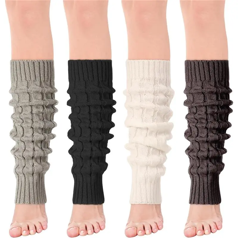 Women's 80s Cable Knit Long Leg Warmers Extra Soft for Yoga Ballet Dance Acrylic Fiber Warmth Retention Comfortable Fit for Parties Dances