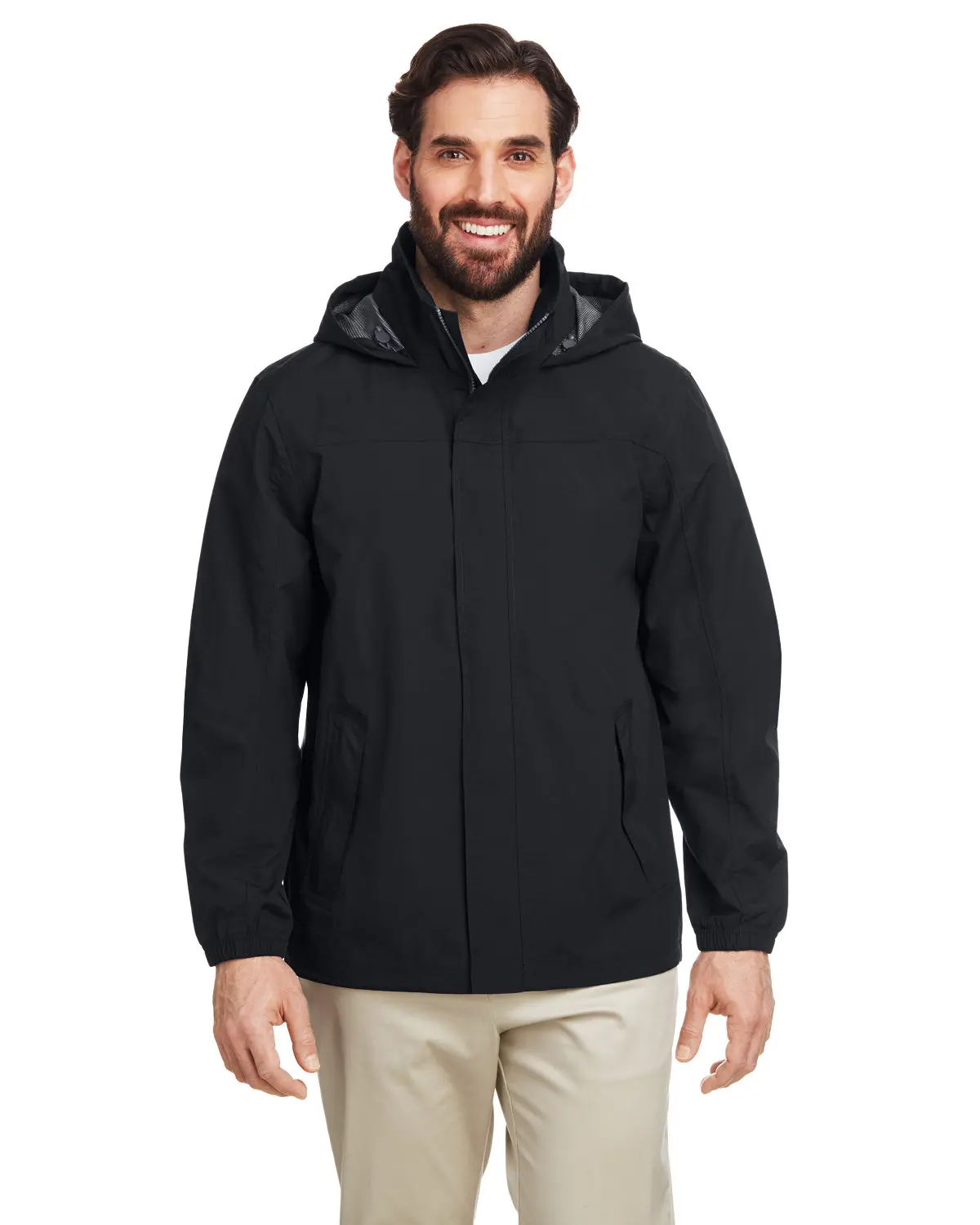 Nautica Men's Voyage Nylon Polyester Hooded Raincoat