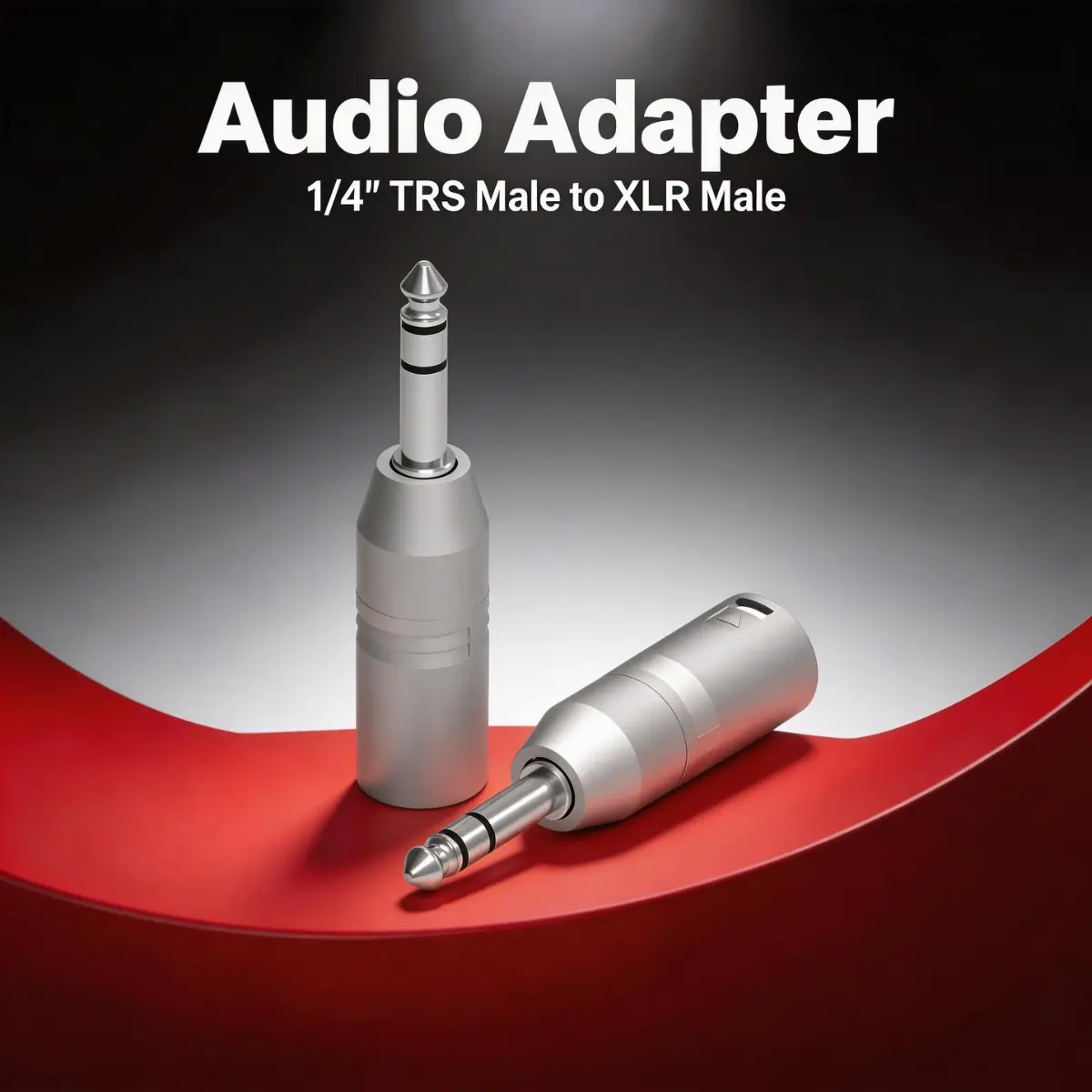 2-Pack XLR Male to 1/4 Inch Trs Adapter Shell, Balanced XLR Male to 6.35mm Jack Converter, Ideal for Mixing Console, Speakers, Amplifiers, Device