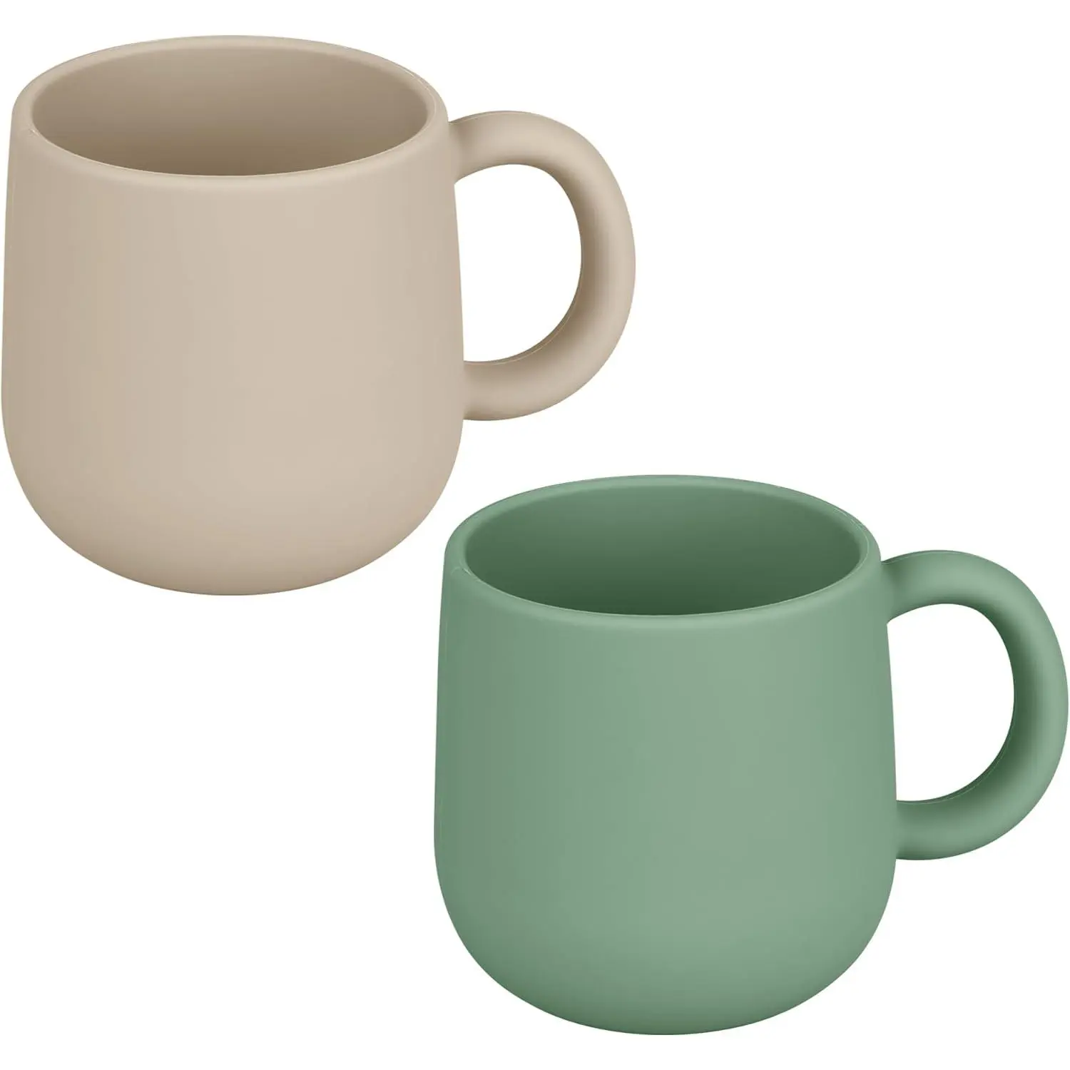 High-Quality Affordable Silicone Drinking Mug Set (Pack of 2), Easy Support for Toddlers (Color 3)