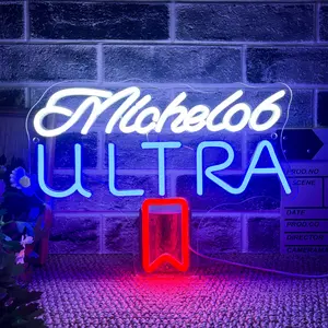 Michelob Beer Neon Sign, Neon Lamps for Wall Art Decor, USB Powered, Dimmable, LED Lights, for Bedroom, Shop, Pub, Bistro, Men, Cave, Home, Bar, Lounge