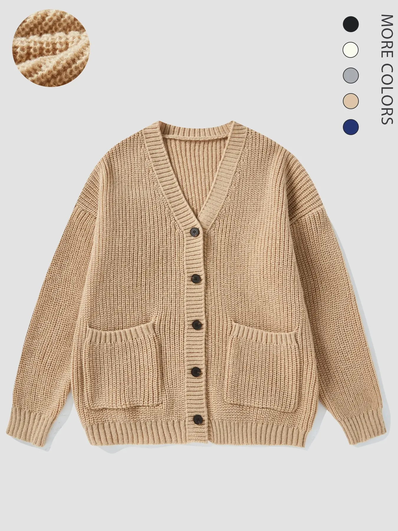 Men's Soft Knit V-Neck Fitted Cardigan, Warm and Comfortable, Classic Button Design, Versatile Fashion Casual Wear, Unisex, Knitwear
