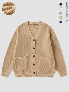 Men's Soft Knit V-Neck Fitted Cardigan, Warm and Comfortable, Classic Button Design, Versatile Fashion Casual Wear, Unisex, Knitwear