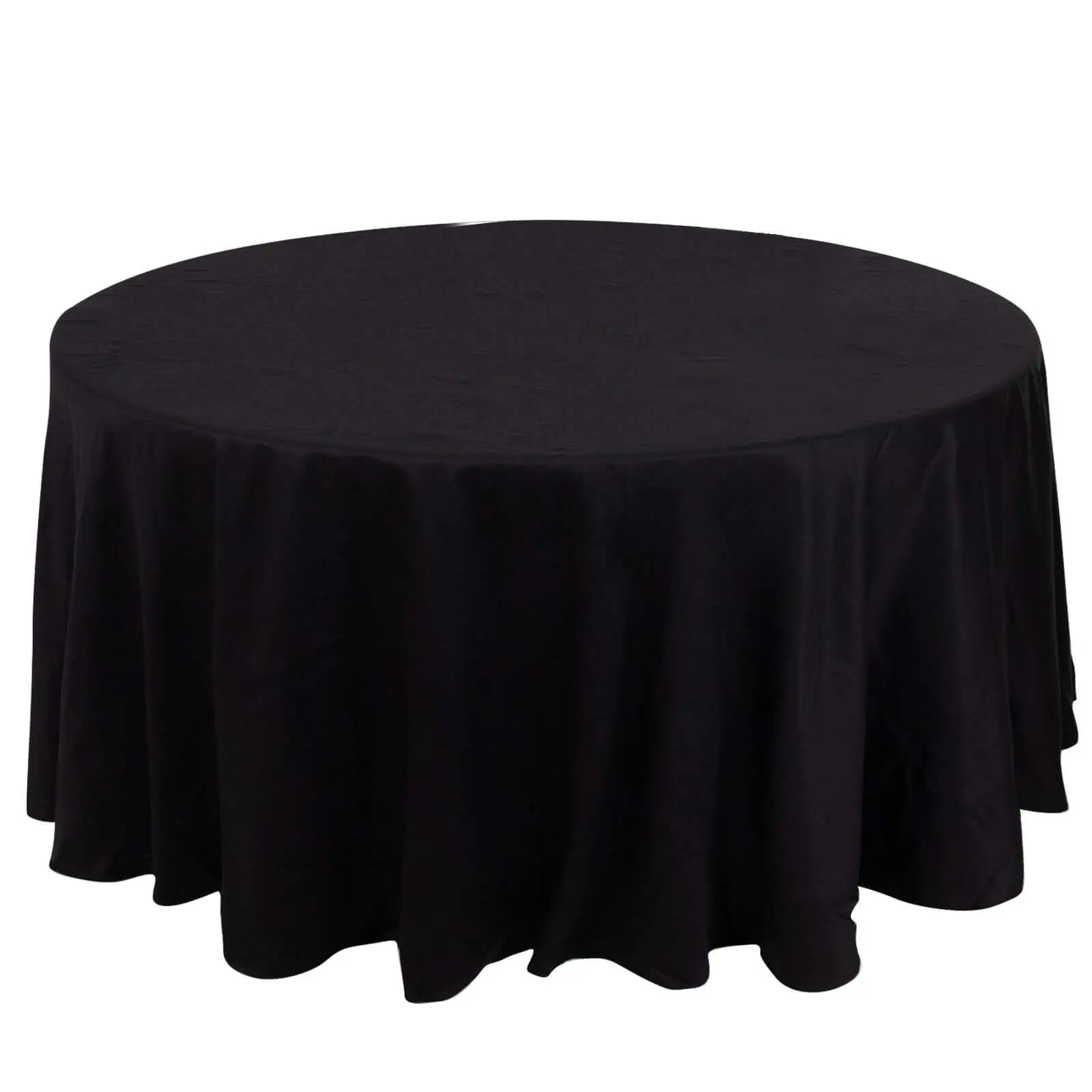 100% Cotton Solid Round Tablecloth - 72"-120" Sizes, 1-Piece Seamless Black, Soft, Breathable, Washable Table Cover for Banquet, Wedding