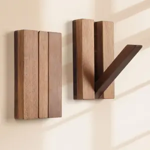 Wooden Piano Key-Shaped Wall Hooks - Creative, No-Drilling Installation, Japanese-Style Decorative Hangers for Hanging Coats, Entryway and Door Back Storage