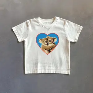 Retro Koalas Graphic Baby Tee, Vintage Animals Tshirt, 90s Style Baby Tee, Cute Animal Toddler Shirt