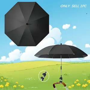 Adjustable Stroller Sunshade Umbrella for Summer, UV Protection, Cooling Shade, Easy Installation, Perfect Outdoor Accessory for Parents