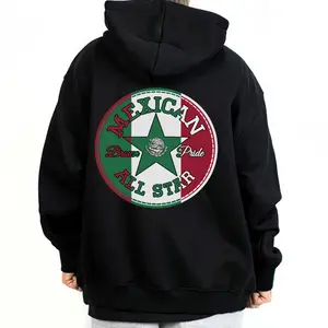 Mex Star Chicano Clothing, Mexican Clothes, Lowrider Clothes, Oversized Graphic Tee Medium Heavy Sweatshirt Hoodie for Men & Women MEX STAR