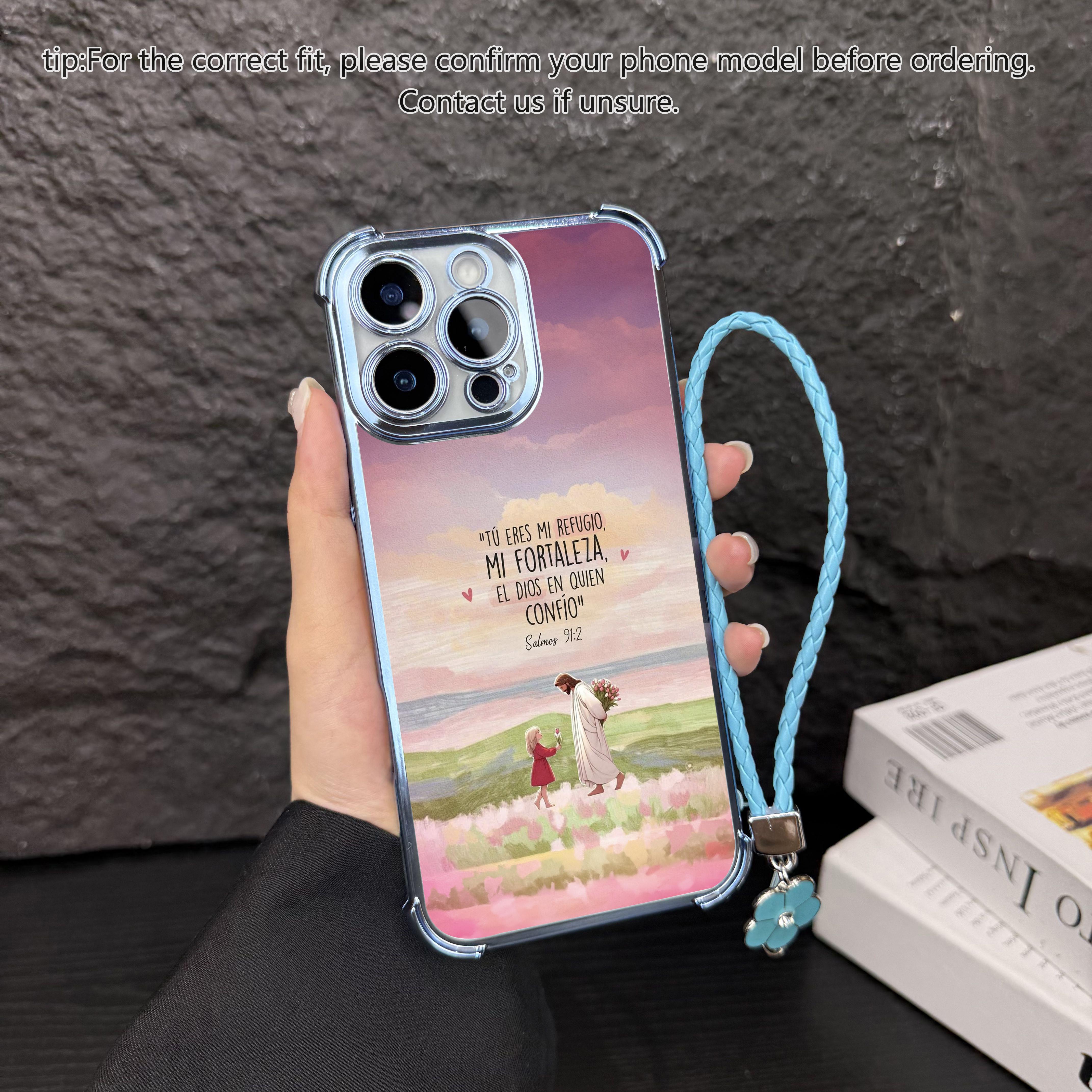 Oil painting style faith hanging rope phone case, airbag anti fall protection, electroplated border TPU phone protective case, suitable for iPhone 17 Pro Max, Air, 16, 15 Plus, 14, 13, 12, 11 and Samsung Galaxy S25, S24, S23, S22 Christ phone cases. A161 Oil painting style faith hanging rope phone case, airbag anti fall protection, electroplated border TPU phone protective case, suitable for iPhone 17 Pro Max, Air, 16, 15 Plus, 14, 13, 12, 11 and Samsung Galaxy S25, S24, S23, S22 Christ phone cases. A161