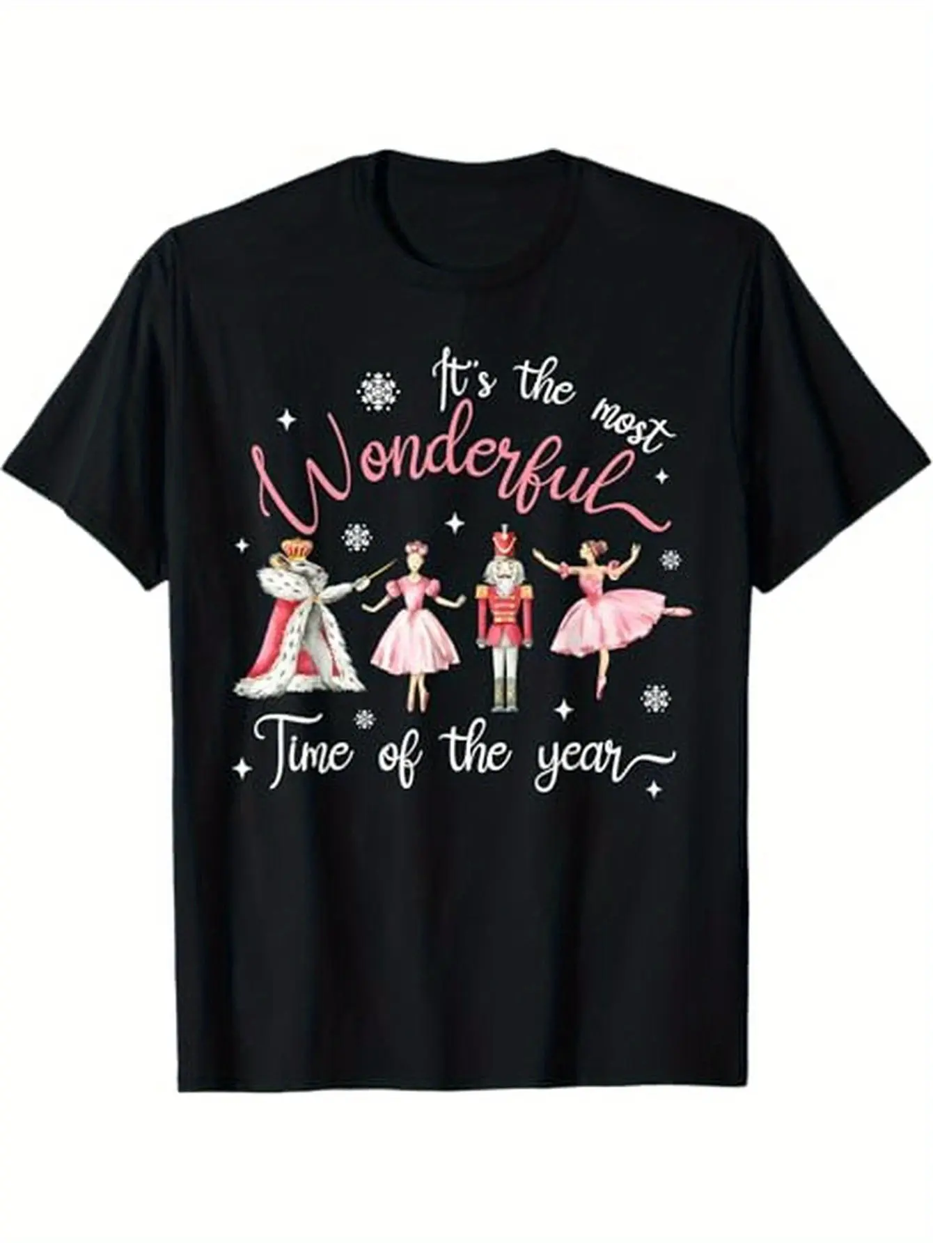 Nutcracker Ballet Wonderful Time Design Graphic Tees Casual Men's Top Vintage Funny T-shirt Crewneck Breathable