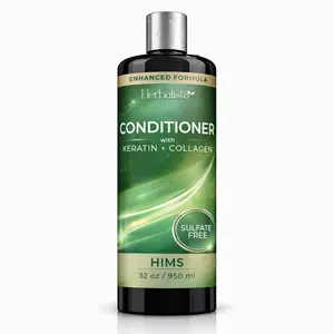 Herbalista Keratin & Collagen Men Conditioner 32oz (950ML), Palo Santo Aroma, Alcohol-Free, Oil-Free Hair Conditioner for Softer Fuller Looking Hair, Volumizing & Moisturizing Formula, For Him
