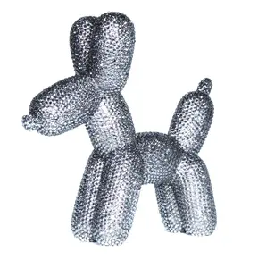 Interior Illusions Plus Graphite Rhinestone Balloon Dog Bank - 10.5" tall