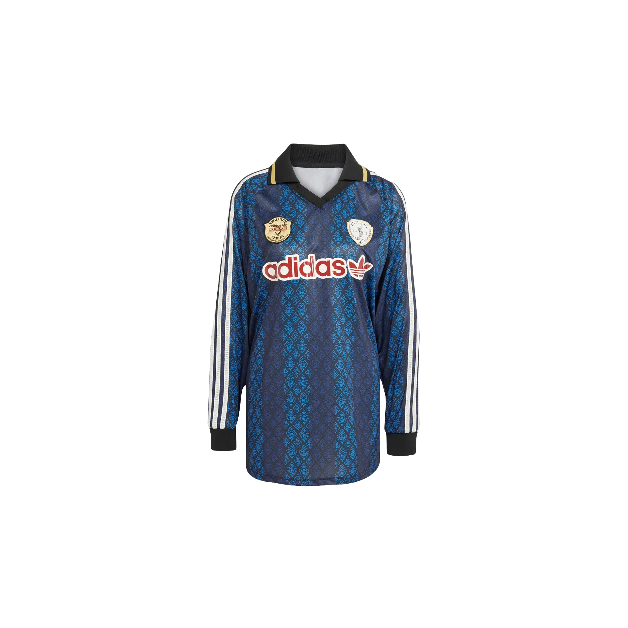 Originals Retro Sports Cricket-Inspired Long Sleeve Jersey WMNS "Black / Night Indigo" KA4383