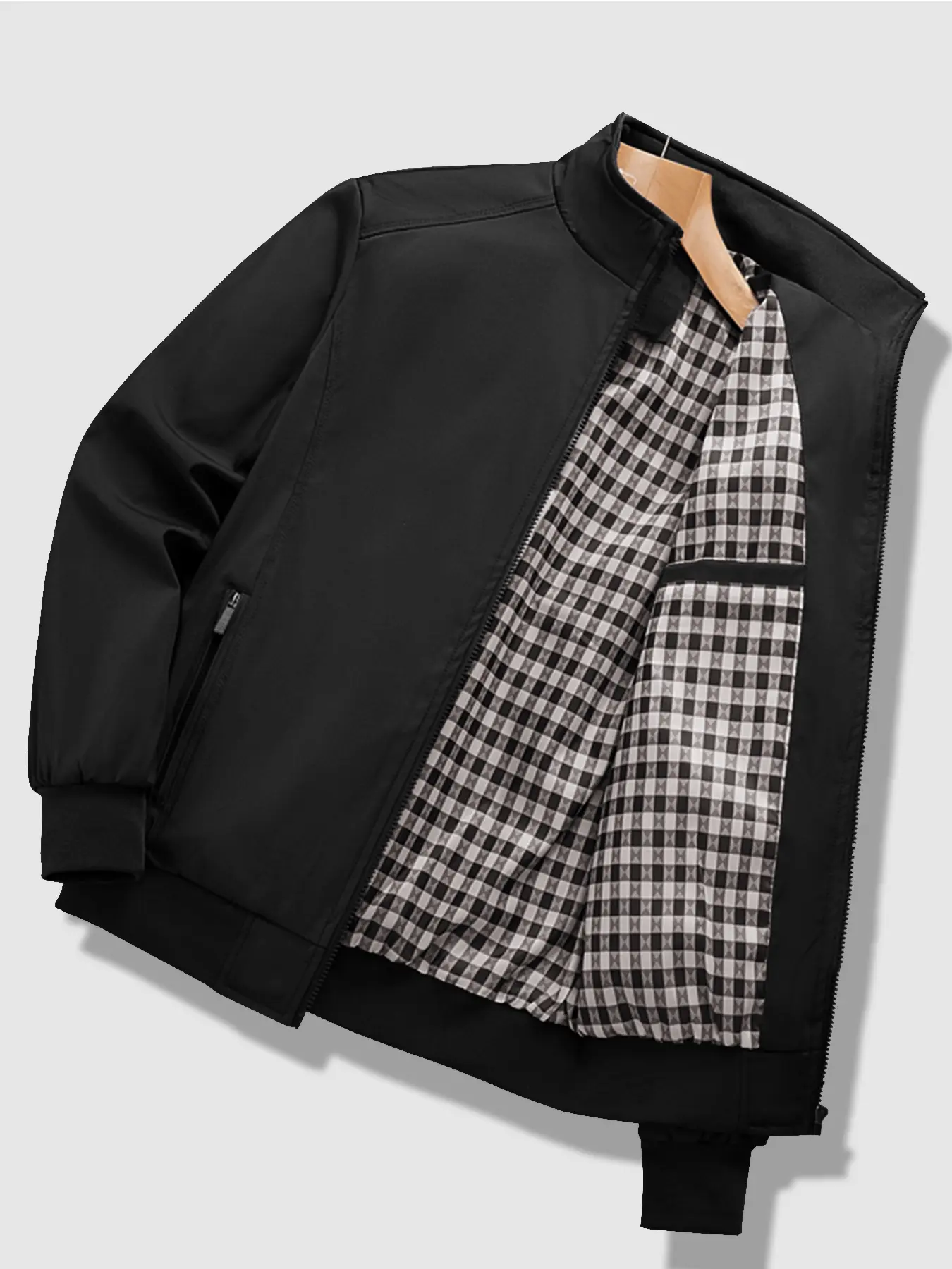 Men's Lightweight Long Sleeve Casual Windbreaker Jacket, Fashionable Autumn & Spring Coat, Ideal for Golf & Work, Multi-Purpose Business Outerwear, Casual Fitted Jacket, Casual Outdoor Outerwears