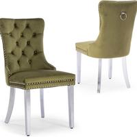 Olive Green-silver Leg