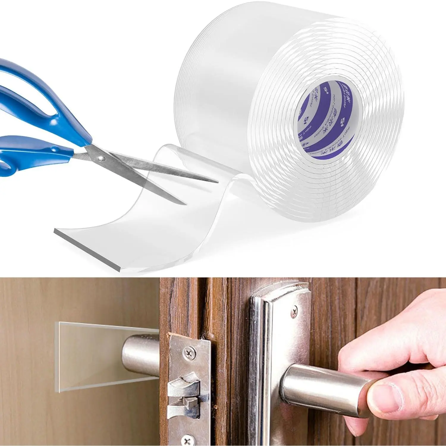 Cuttable Cabinet Door Bumpers 2 inch Cuttable Headboard Stopper Furniture Pads, Self Adhesive Furniture Soundproof Pads Anti Shake Pads, for  Furniture and Wall