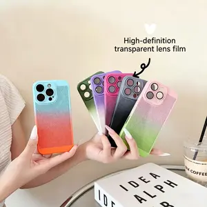 Gradient Dual-Tone Mesh Cooling Phone Case for iPhone 17/16/15/14/13/12 ProMax Pro Plus Drop-Resistant, Stylish Case with Built-in Lens Protector 995