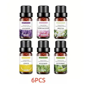 Natural Essential Oil Set, 10ML Pure Aromatherapy Oils, Premium Nourishing Oils, 6 Bottles for Massage Bath Sleep Relaxation, Natural Ingredients